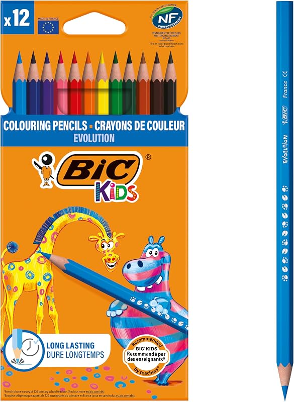 Evolution Lápices de colores - Colores surtidos, Pack de 12