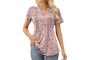 Kistore Womens Short Sleeve Polo T Shirts V Neck Summer Basic Tops Fashion 2025 Business Casual Work Blouse S-XXL