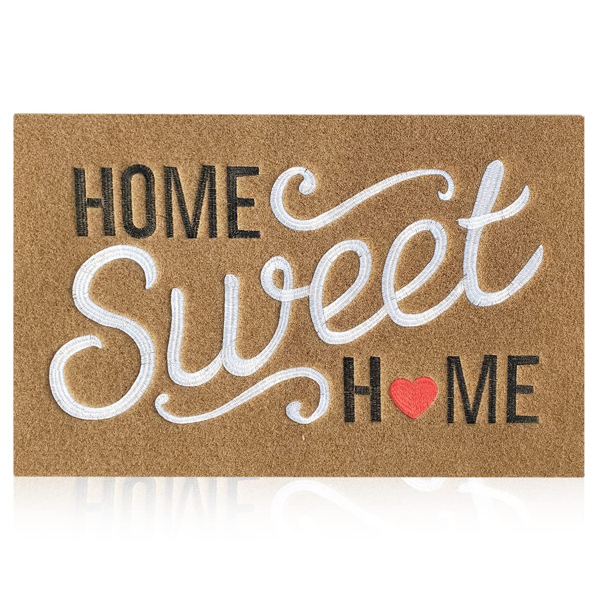 AAZZKANG Brown Doormat Home Sweet Home Welcome Mat with Non Slip Rubber Backing Outdoor Indoor Entrance Door Mat