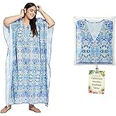 Oussum Long Caftan for Women Plus Size Beach Cover Ups Casual Kaftan Maxi Dress Loungewear House Moo Moos Dresses for Summer