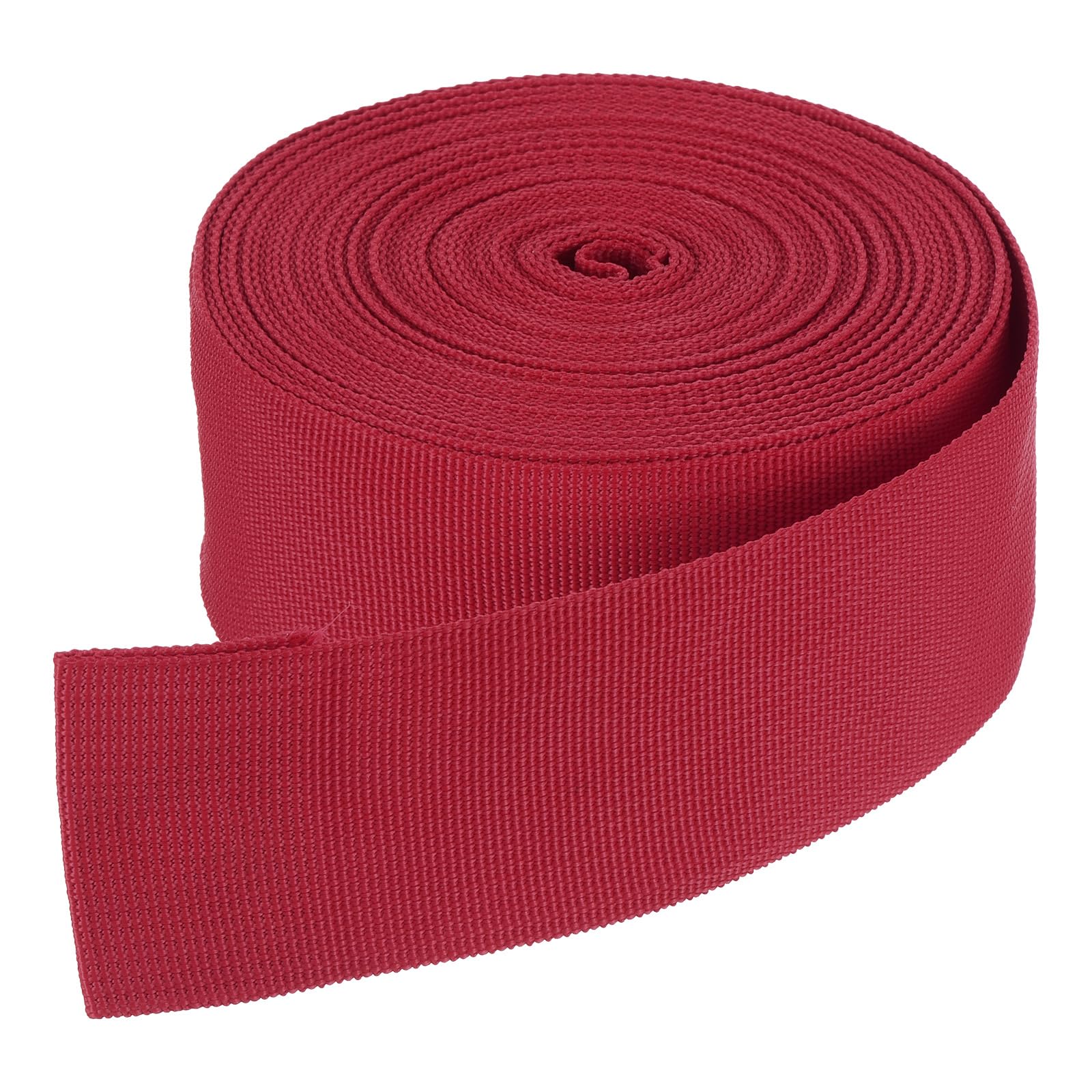DMiotech 10 Yard x 2 Inch Width Nylon Webbing Strap Poly Flat Webbing Strapping for DIY Craft Backpack Strapping, Sewing, Outdoor Gear Repair, Dark Red