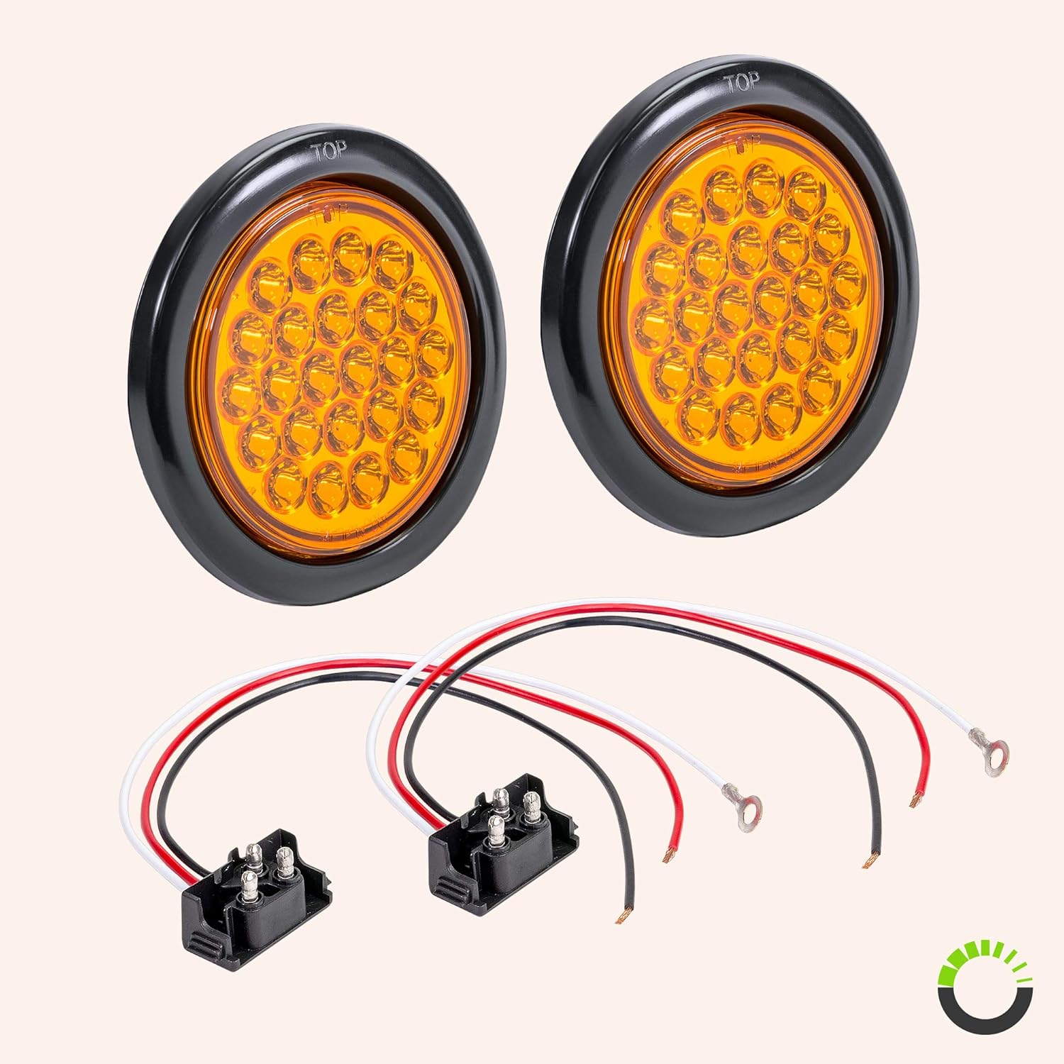 24 LED DOT FMVSS 108 R IP67 Waterproof Back Up Signal SAE 2 Grommet