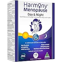Harmony Menopause Day & Night, 45 Count, with Ziziphys and Rehmannia to Relieve Insomnia, Restlessness, Irritability, Dry Ski