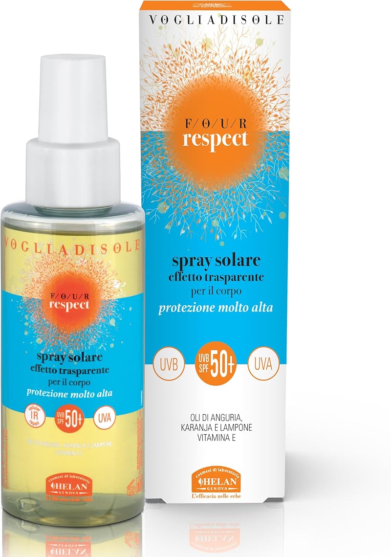 Helan Vogliadisole Respect Transparent Sun Spray 150mL SPF Sunscreen Protection