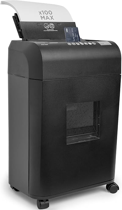 Duronic PS609 Cross Cut Shredder 9 Sheet 4x10mm 17L Auto Feed 100 Sheets