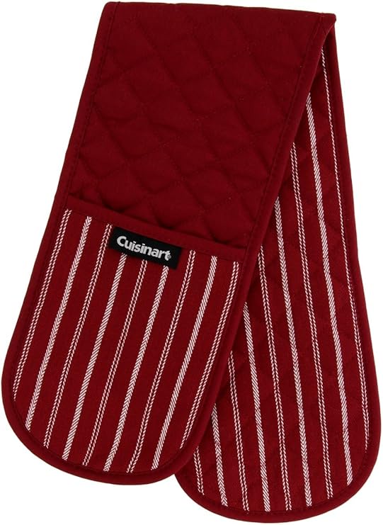 Cuisinart Quilted Double Oven Mitt, Twill Stripe, 7.5 x 35