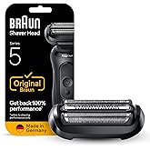 Braun Series 5 Electric Shaver Replacement Head, Easily Attach Your Shaver Head for a Shave as efficient as Day one, Compatible with New Generation Series 5 Shavers, 54B, Black