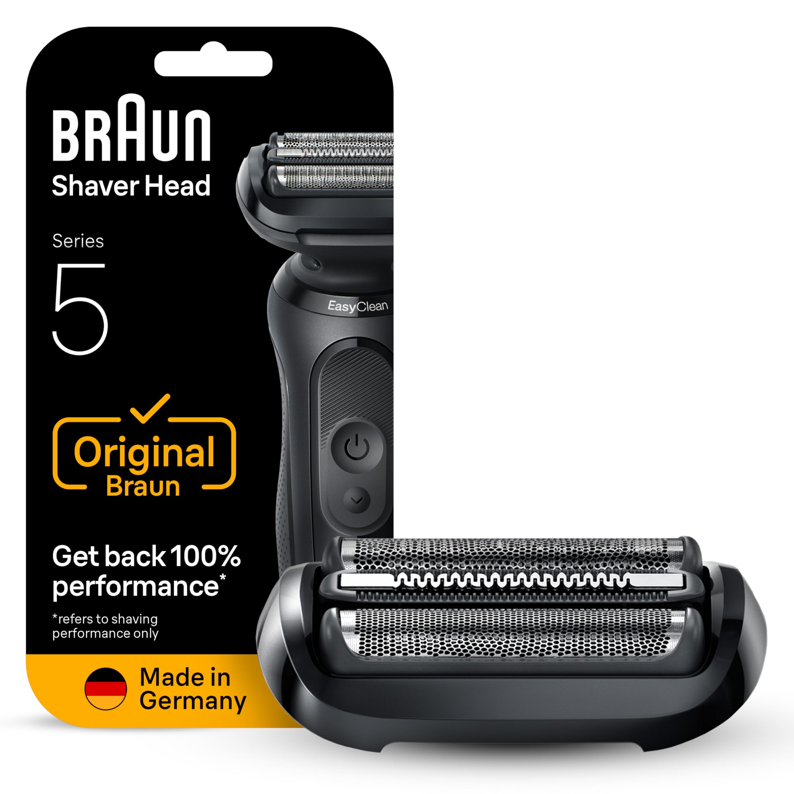 Photo 1 of Braun Series 5 Electric Shaver Replacement Head, Easily Attach Your Shaver Head for a Shave as efficient as Day one, Compatible with New Generation Series 5 Shavers, 54B, Black
