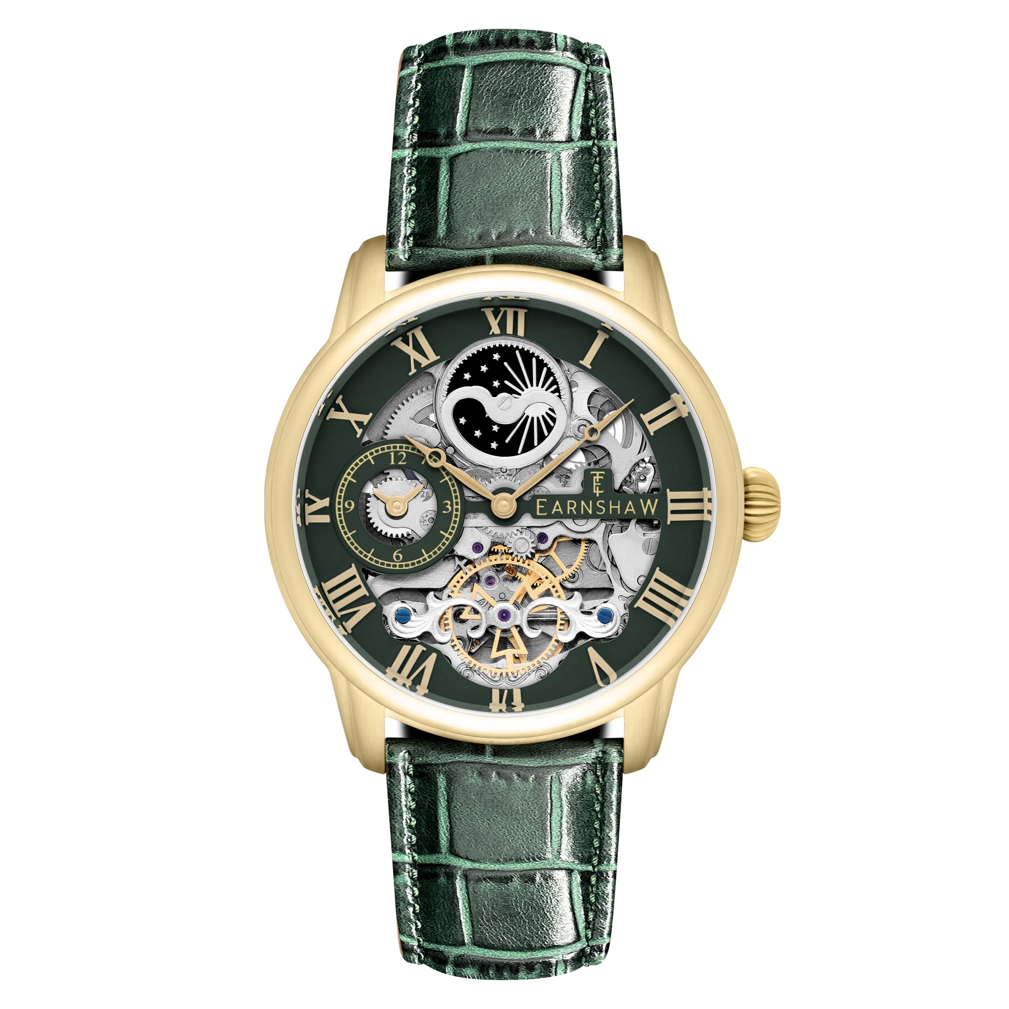 Thomas Earnshaw Longitude Unisex automatic Watch with Black Dial Analogue Display - ES-8006-09