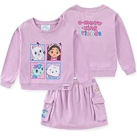 DREAMWORKS GABBY'S DOLLHOUSE Pandy Paws - Conjunto de sudadera y leggings para niñas pequeñas, color blanco, talla 2T