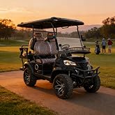 GIYI 2-Seater Electric Golf Cart with 5KW Motor 20 MPH Top Speed 44 Mile Long Range 60V, Advanced Suspension, Rear &amp; Front Storage, IPS Display, Quick Charging for Recreational, Park