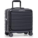 Traveler's Choice Edinburgh II Hardside Luggage with Spinner Wheels, TSA Lock, Black, 16-Inch Mini