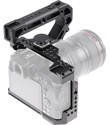 Andoer Camerakooi Aluminiumlegering Videokooi met Dual Koude Schoen Mounts Talrijke 1/4 Inch Threads Vervanging voor Sony A7IV/A7III/A7II/A7R III/A7R II/A7S II