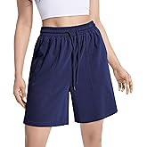 Womens Cotton Sweat Shorts Casual Summer Short Loose Drawstring Lounge Running Athletic Shorts with Pockets