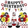 KEFAN Karate Birthday Party Decorations, Shiny Karate Taekwondo Birthday Banners, Cake Toppers, Table Centerpieces, Balloons, Karate Sports Party Supplies for Boy Girl Birthday Party