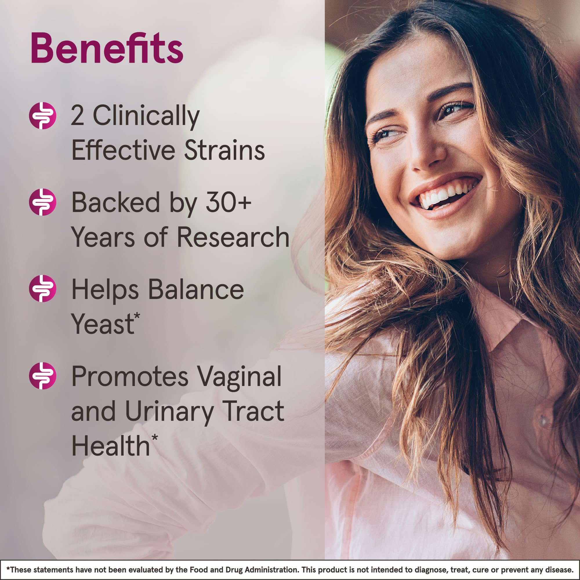 Jarrow Formulas Fem-Dophilus - 1 Billion Organisms Per Serving - 30 Veggie Capsules - Women’s Probiotic - Urinary Tract Health - Up to 30 Servings