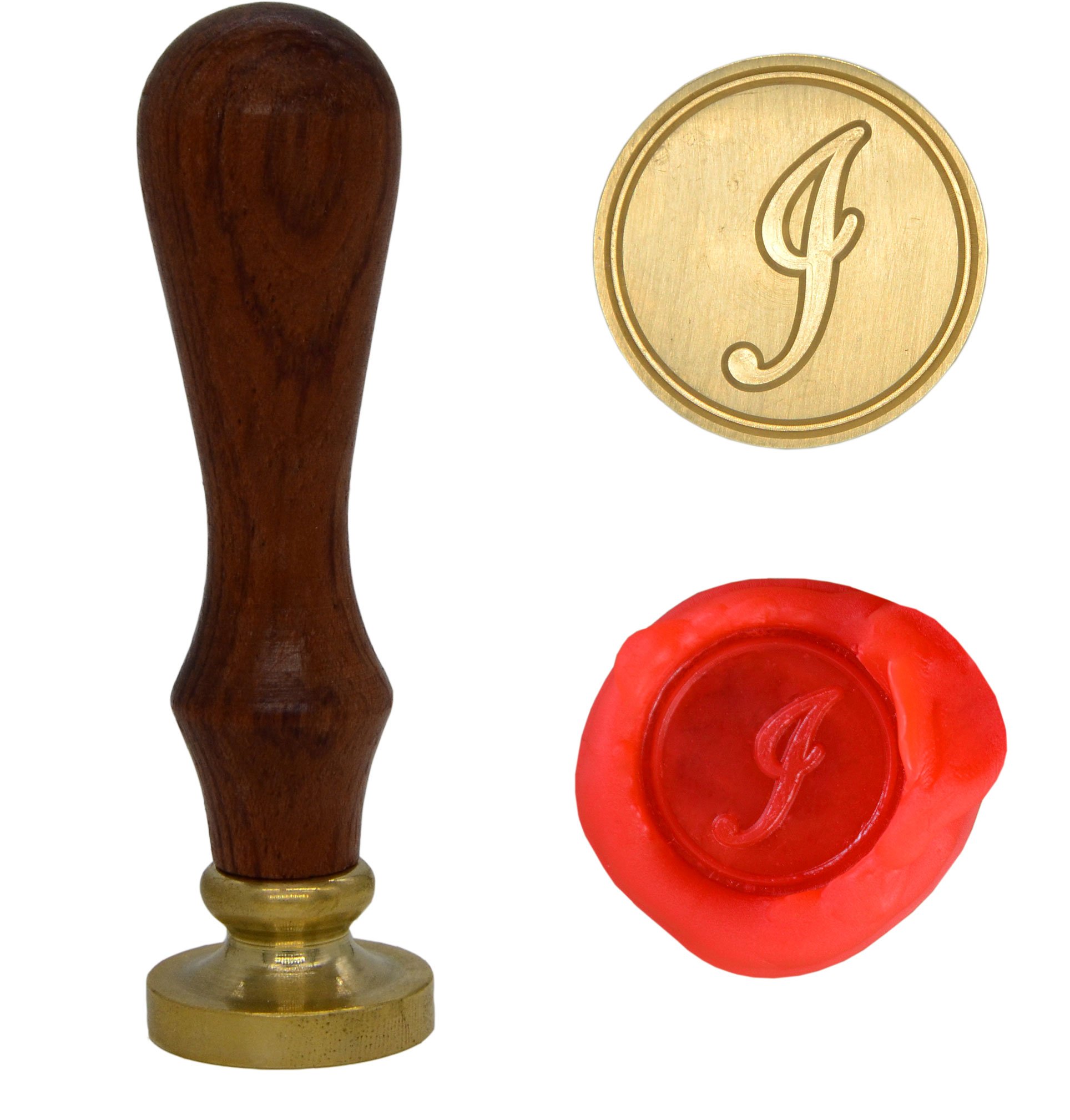 Wax Seal Stamp Letter A-Z, Alphabet Initial Sealing Stamp for Christmas & Thanksgiving Cards, Wedding Invitation W-S-2 (Letter I)
