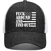 Supload Fuck Around and Find Out Hat Fuck Around and Find Out Cap Mesh Baseball Cap Trucker Hat Funny