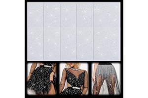 BNJZWJJ 10 Sheets Iron-on Rhinestone Sheets Transfers for Clothing, Glitter Crystal Hotfix Transfers Decals, Hot Melt Sparkle Flat Round Rhinestone Patches for Clothing Craft DIY Decor