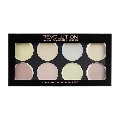 Revolution Beauty London, Ultra, Strobe Balm Palette, 8 Shades, 12g Multicoloured