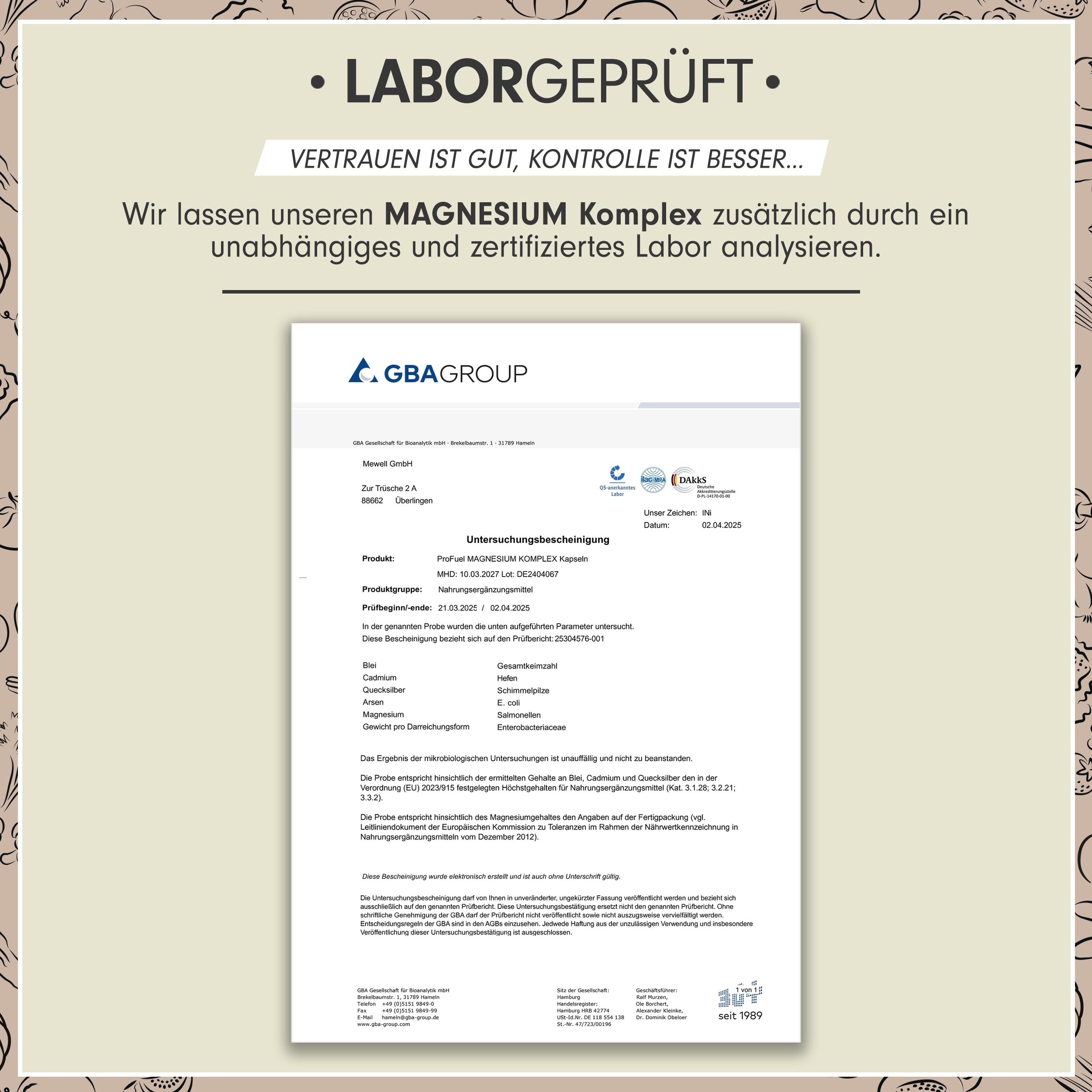 Magnesium Komplex 180 Kapseln, 400 mg elementares Magnesium pro Tag, 5 hochwertige Formen: Mag.-Oxid, Citrat, Bisglycinat, Malat & Ascorbat, optimale Bioverfügbarkeit, 3 Monats-Vorrat 5