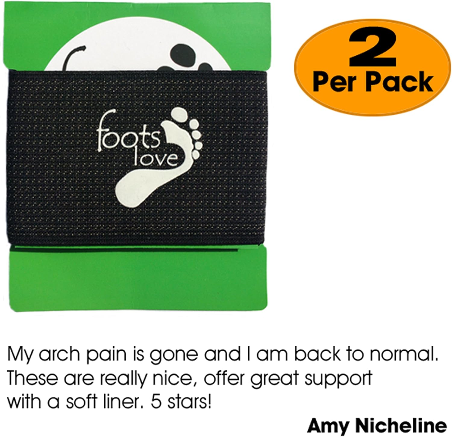Foots Love- Compression Arch Support Sleeves for Plantar Fasciitis. The Original Nano Sock Copper Bandage. Guaranteed Top Quality. Avoid The Pain.: Health & Personal Care