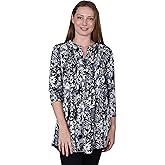 LA CERA Women's Printed Tunic Blouse
