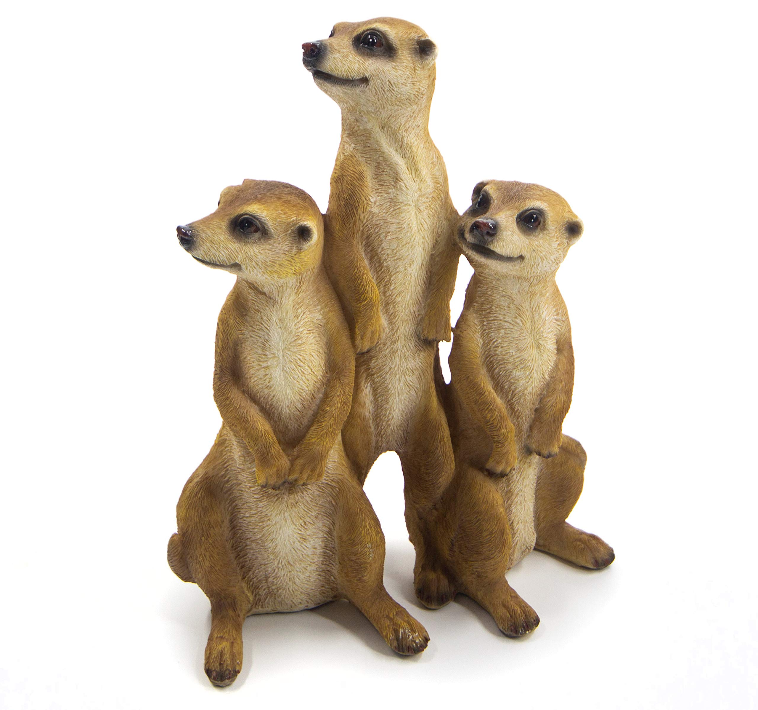 Bambelaa! Set of 3 meerkat family figures, garden decoration, large garden figure for outside use (approx. 15.5 x 7.5 x 20.5 cm)