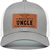 VIOZOFA Men's Hat Gifts - Men's Cap Gifts for Father's Day Christmas Birthday Gifts Trucker Hat Leather Pattern Baseball Cap