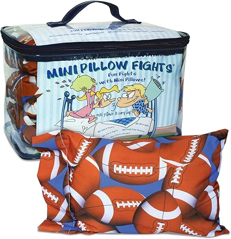 Mini Pillow Fights Football Set Of 3 Mini Pillows In Carry Bag