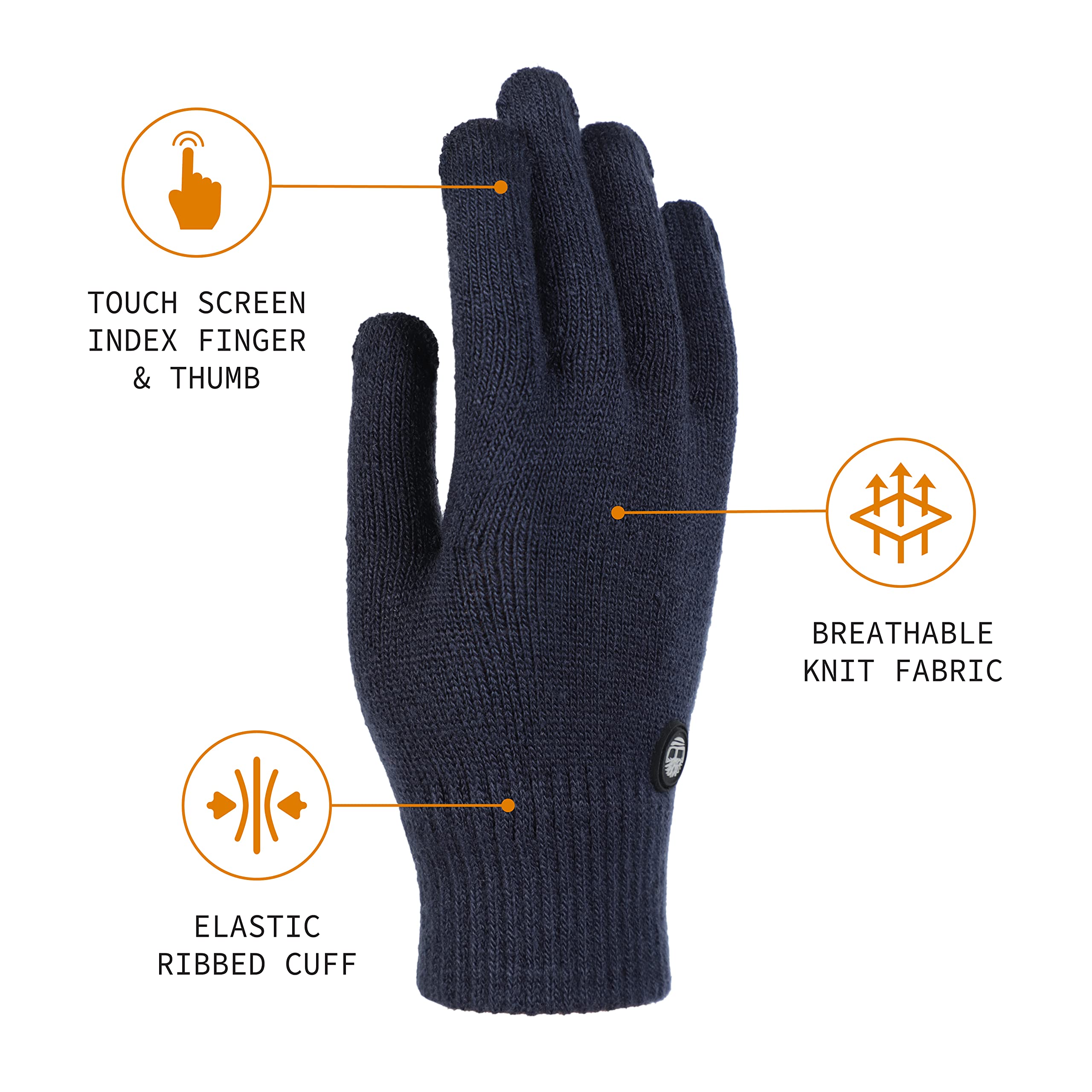 Timberland mens Magic Glove With Touchscreen Technology