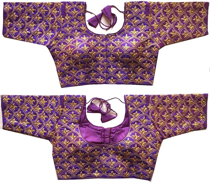 Women's Colour Heavy Handwork Embroidery Designs Readymade Blouse For Saree And Lehenga Choli