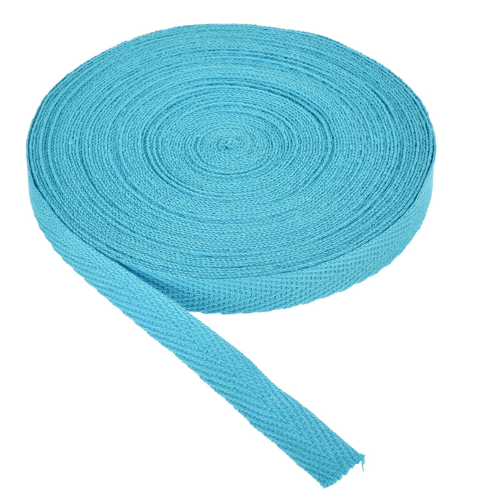 PATIKIL Cotton Twill Tape 10mm(3/8 Inch) 10 Yards Cotton Ribbon Bias Binding Tapes Herringbone Webbing Trim for Sewing Gift Wrapping Craft DIY Cyan Blue - 9m