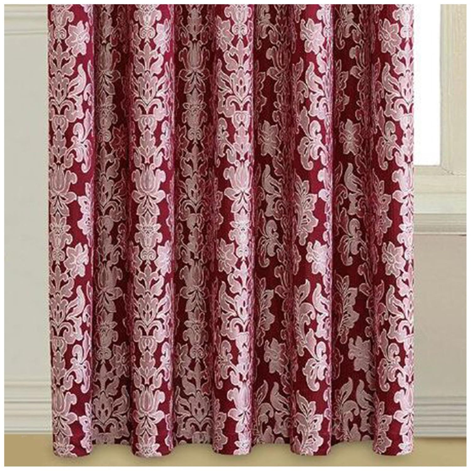 Luxury Jacquard Curtains Fully Lined Ready Made Tape Ring Top Eyelet Curtains eBay