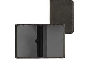 kwmobile Registration and Insurance Holder - Car Document Holder for Vehicle Documents and Cards - Faux Nubuck Leather - Dark
