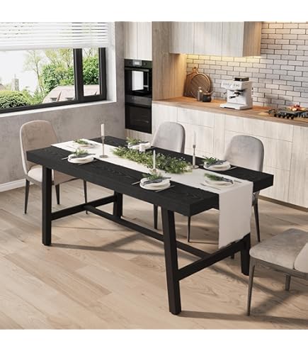 YITAHOME Mesa De Comedor Grande De 70.8 Pulgadas Para 6 A 8 Personas, Mesa De
