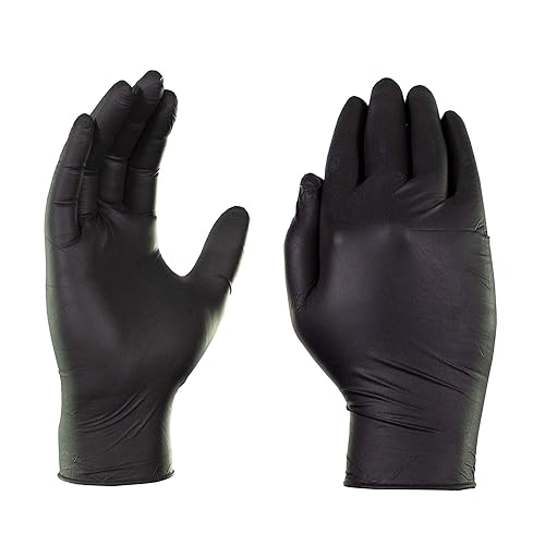 AMMEX X3 Industrial Black Nitrile Gloves, Case of 2000, mil