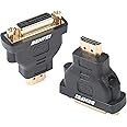HDMI to DVI Adapter, BENFEI HDMI to DVI-D DVI Bidirectional Converter Male to Female with Gold-Plated Cord 2 Pack