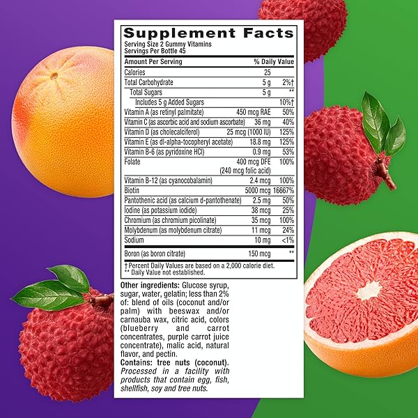 VITAFUSION MULTI+ IMMUNE SUPPORT* – 2-IN-1 BENEFITS & FLAVORS – ADULT GUMMY VITAMINS WITH VITAMIN C, ZINC, DAILY MULTIVITAMINS, 90 COUNT