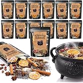 Loopeer 12 Set Halloween Potpourri for Simmer Stove Simmer Pot | Mix Cinnamon, White Sage, Lavender, Rosemary, Orange Slices, Bay Leaf, Himalayan White Salt for Holiday Hostess Gifts Home