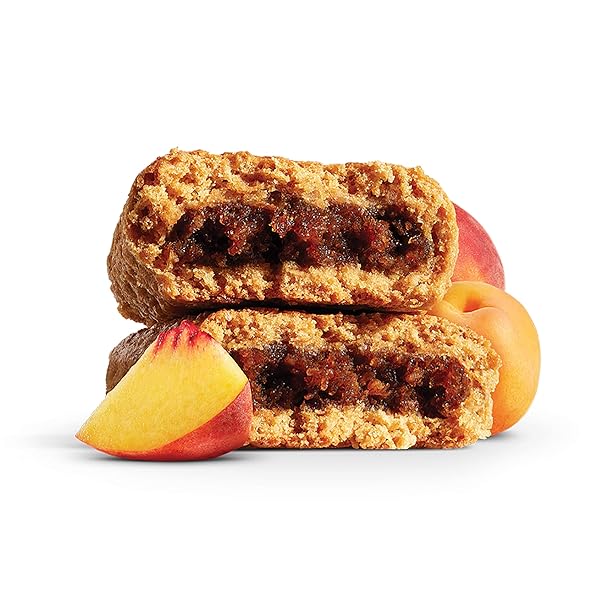 NATURE’S BAKERY WHOLE WHEAT FIG BARS, PEACH APRICOT, REAL FRUIT, VEGAN, NON-GMO, SNACK BAR, 1 BOX WITH 12 TWIN PACKS (12 TWIN PACKS)