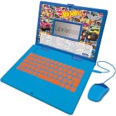Lexibook, Hot Wheels Educational Laptop for Kids, JC598HWi2 | English/Spanish, Bilingual, 124 activities, Writing, Maths, Logic, Music