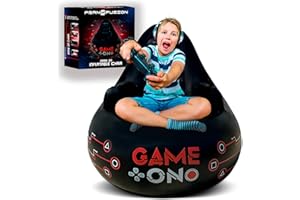 FRANFUSION Huge Inflatable Gaming Chairs for Adults, Kids & Teens of All Ages - with Cup Holders & Side Pocket - Premium Game Chair for Gaming Room Décor, Video Gaming, and Comfortable Seating