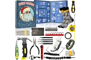 Moyel Tool Advent Calendar 2025 for Men 24 Days of Home Hand Tool Sets Christmas Advent Calendar Gadget for Men Adults Teen B