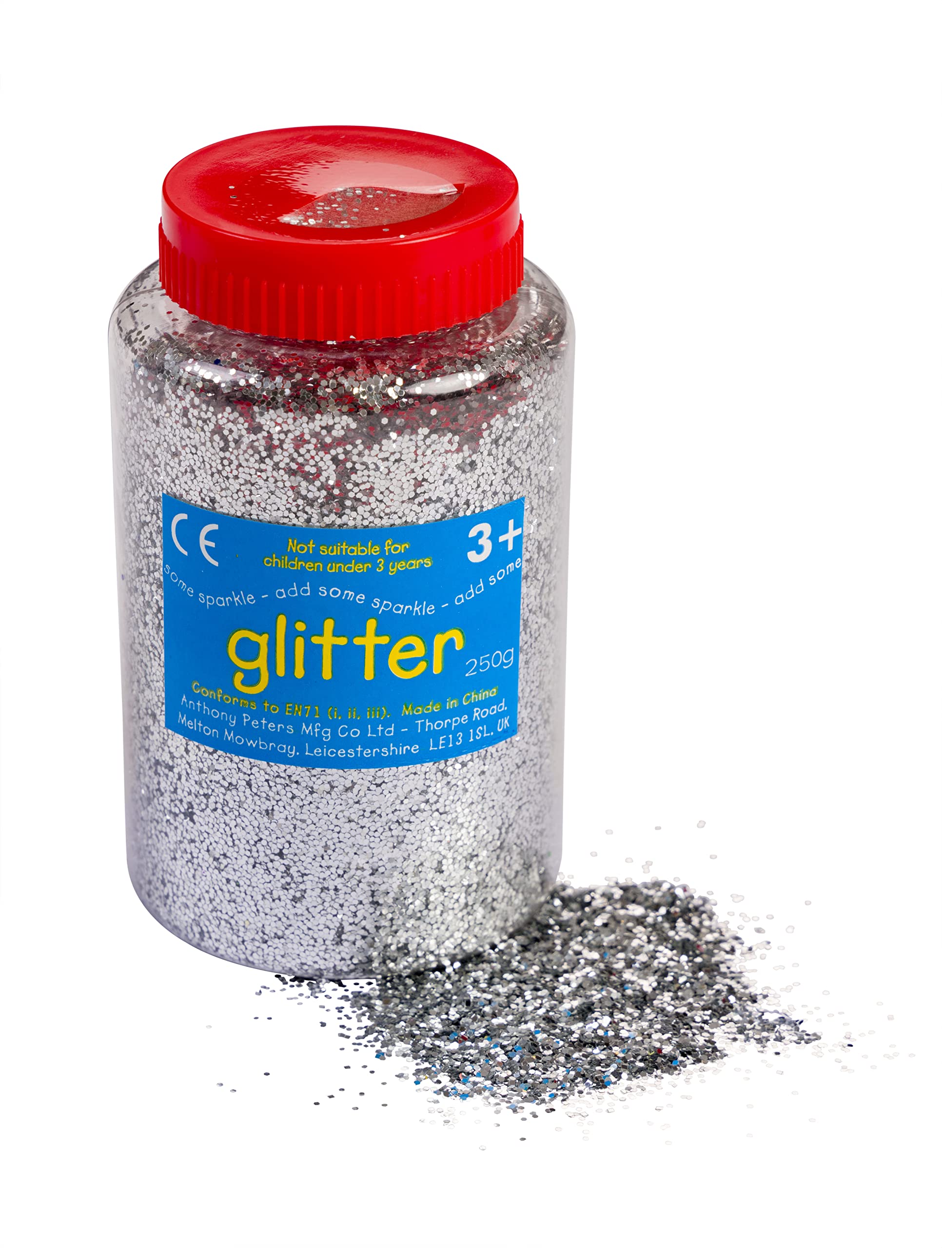 Glitter | 250gram tub with Easy Pouring, resealable lid | Glitter Art | Silver