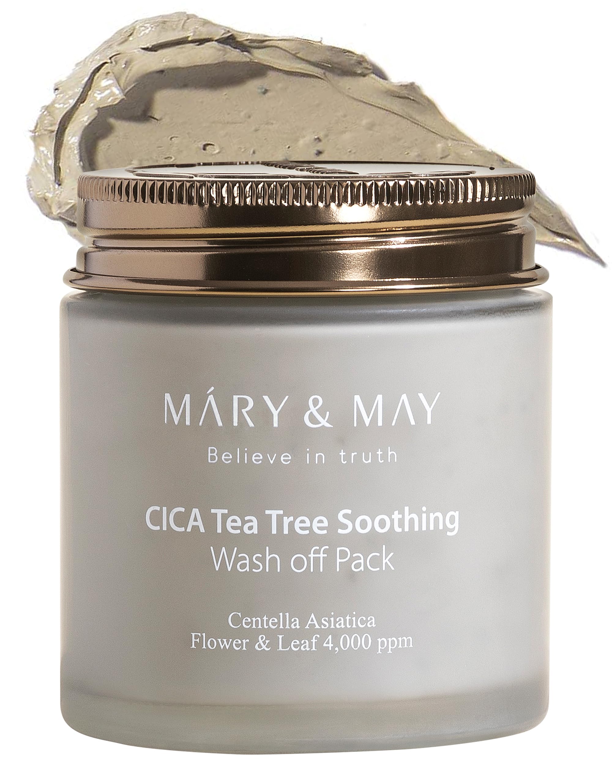 Mary&May Vegan Cica TeaTree Soothing Wash Off Pack - Centella Asiatica Extract, Tea Tree, Soothing, Pore Care, Trouble Relief, Mask Wash Off - Vegan, EWG Ingredients, 125g — image 1