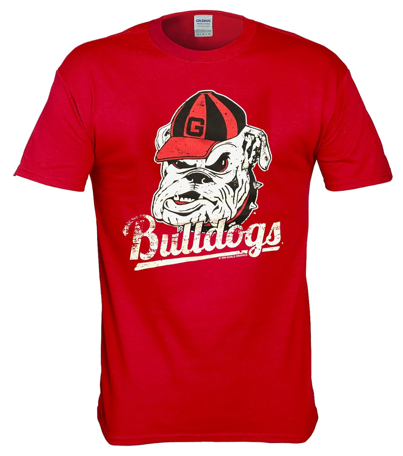New World Graphics Bulldogs Vintage Distressed T Shirt 3 Colors