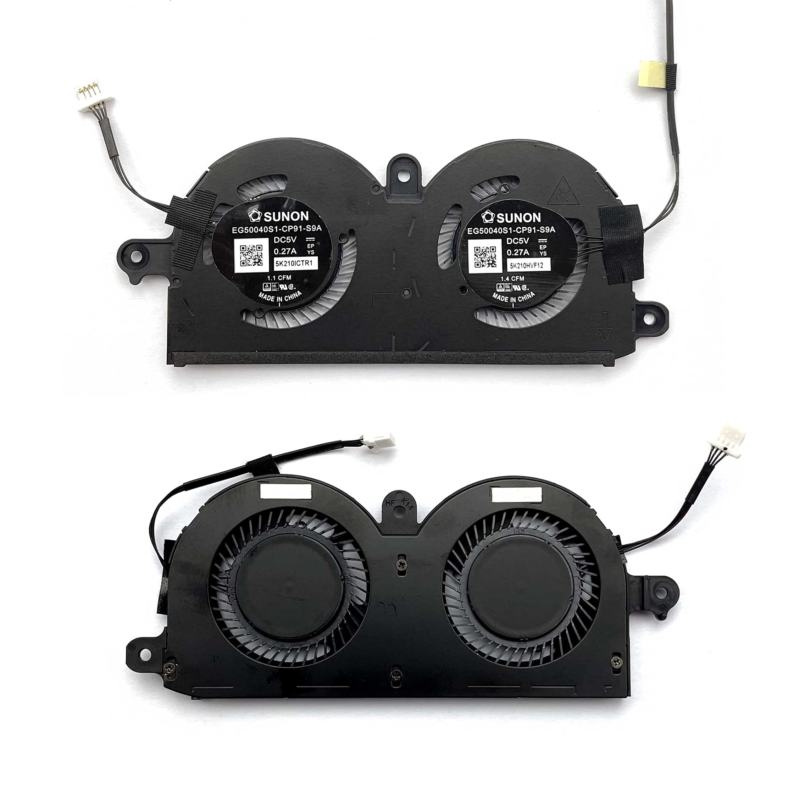 View 1 of New CPU Cooling Fan with Back Cover Replacement for Dell XPS 13 9370 9380 7390 (Not for 2-in-1 Version) 9305 (i3 Version) Fit for 0980WH 980WH ND55C19-19A14