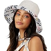 Women Summer Sun Hat Beach Hat Wide Brim Reversible Bucket Hat UV Protection Packable Sun Hat for Travel Outdoor