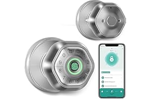 BOG FANG Fingerprint Door Lock- Smart Door knob,biometric Door Lock，with passcode keypad keyless Entry Door Handle，for Bedroom Home Hotel Office Apartment Smart Door Lock
